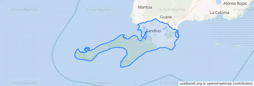 Mapa de ubicacion de Sandino.