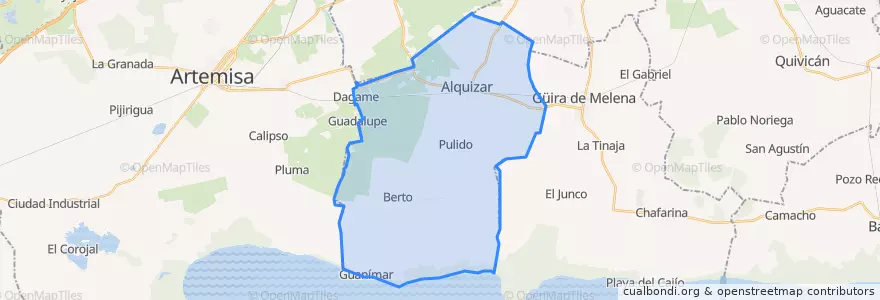 Mapa de ubicacion de Alquízar.