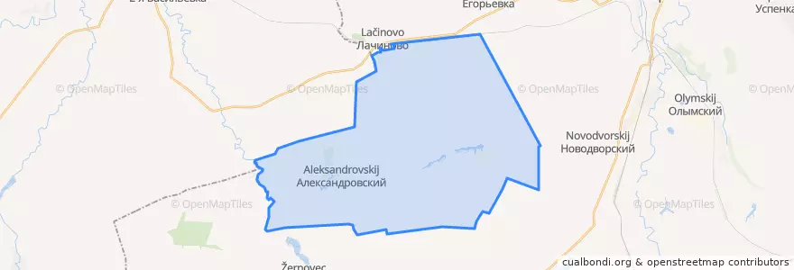 Mapa de ubicacion de Алексеевский сельсовет.