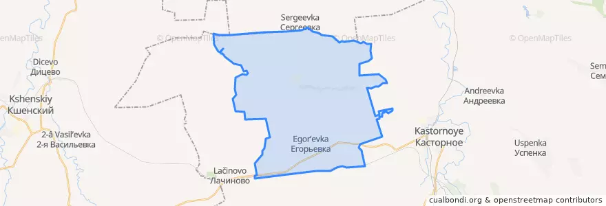 Mapa de ubicacion de Егорьевский сельсовет.