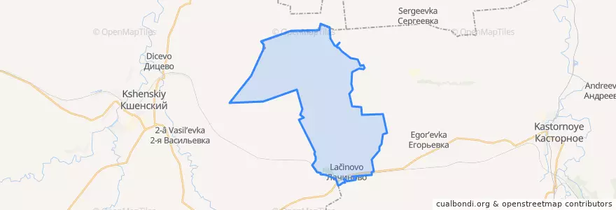 Mapa de ubicacion de Лачиновский сельсовет.