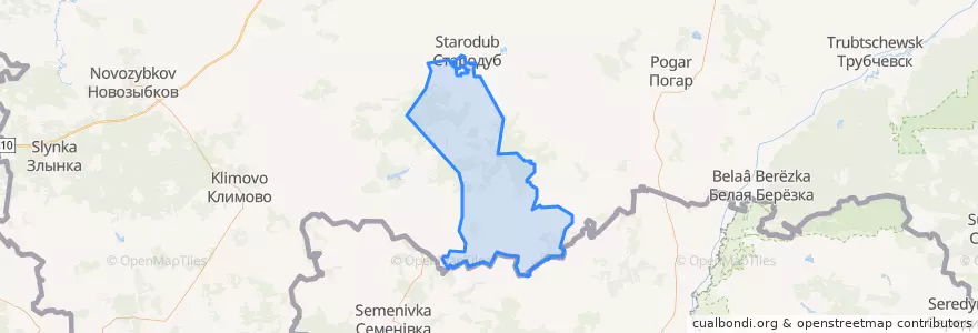 Mapa de ubicacion de Понуровское сельское поселение.
