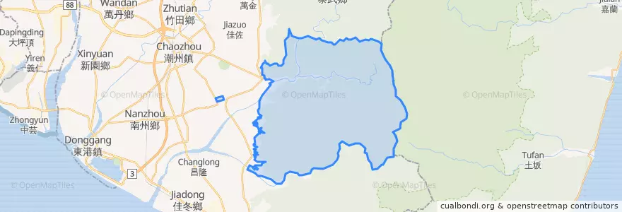 Mapa de ubicacion de 來義鄉.