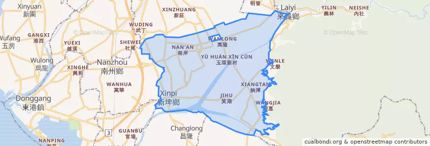 Mapa de ubicacion de 新埤鄉.