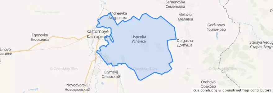 Mapa de ubicacion de Успенский сельсовет.
