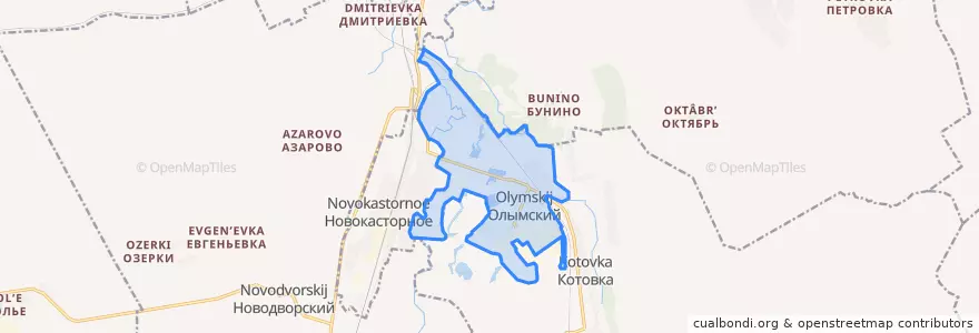 Mapa de ubicacion de городское поселение Олымский.