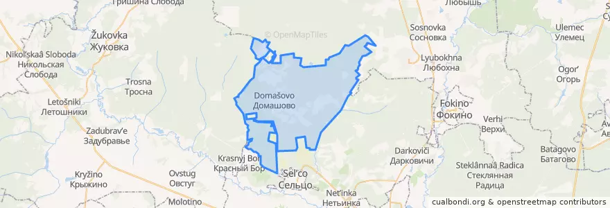 Mapa de ubicacion de Домашовское сельское поселение.