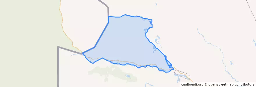 Mapa de ubicacion de Mosquito Lake.