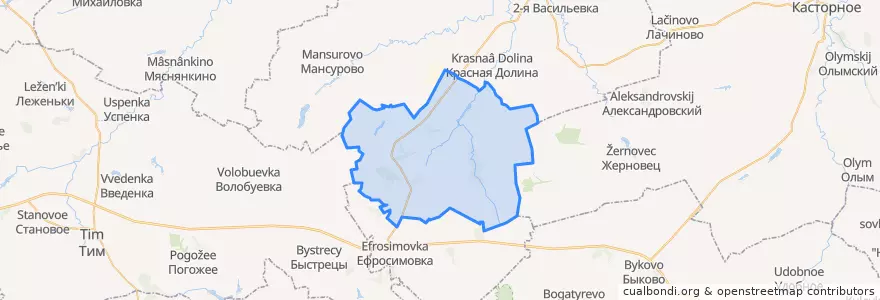 Mapa de ubicacion de Александровский сельсовет.