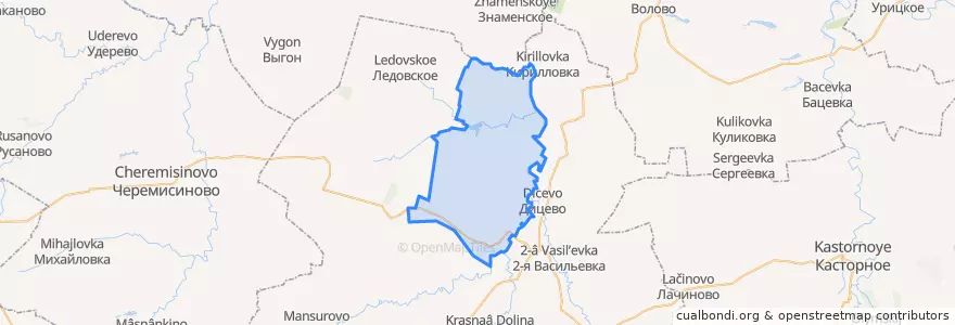 Mapa de ubicacion de Волжанский сельсовет.