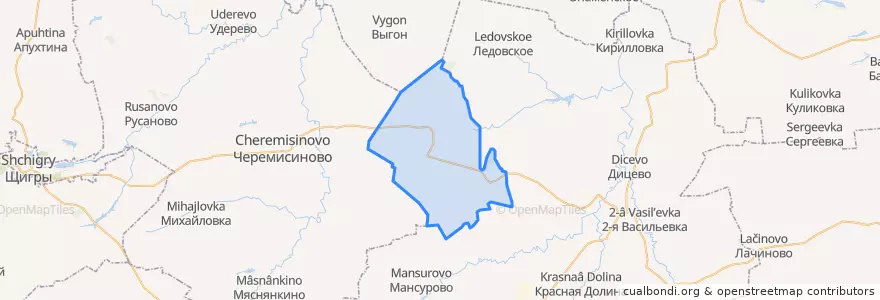 Mapa de ubicacion de Ленинский сельсовет.