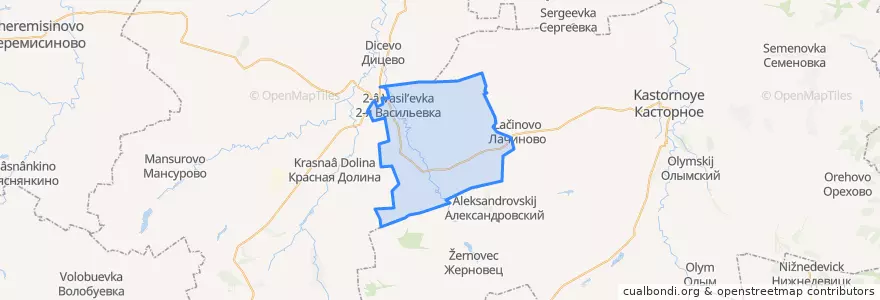 Mapa de ubicacion de Нижнеграйворонский сельсовет.