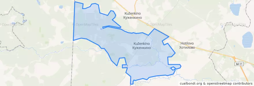 Mapa de ubicacion de Куженкинское городское поселение.