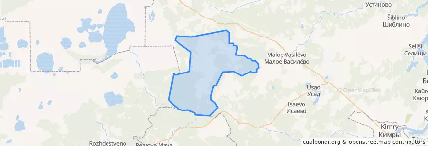 Mapa de ubicacion de Стоянцевское сельское поселение.