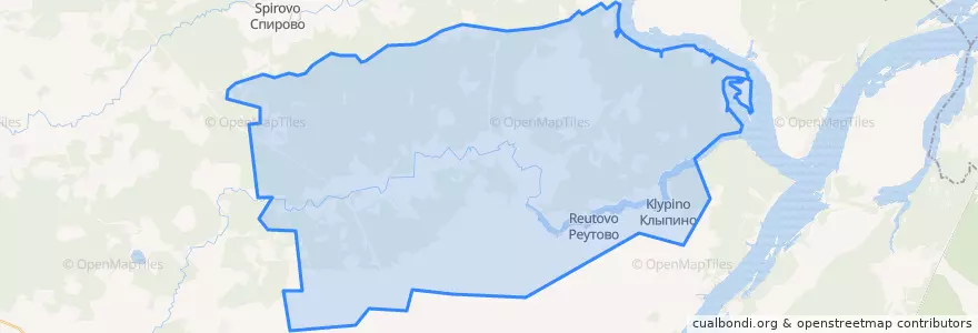 Mapa de ubicacion de Устиновское сельское поселение.
