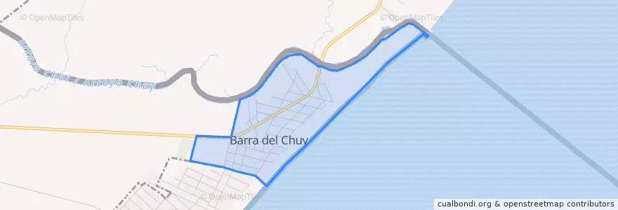 Mapa de ubicacion de Barra del Chuy.