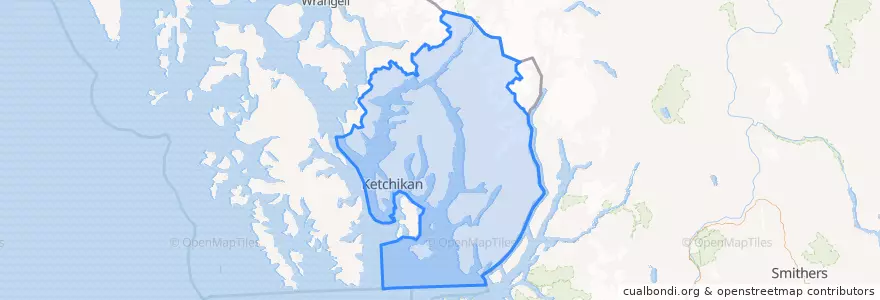 Mapa de ubicacion de Ketchikan Gateway.