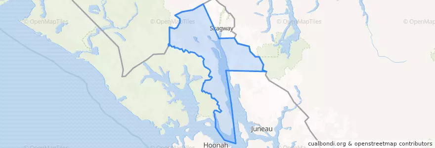 Mapa de ubicacion de Haines.