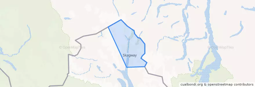Mapa de ubicacion de Skagway.