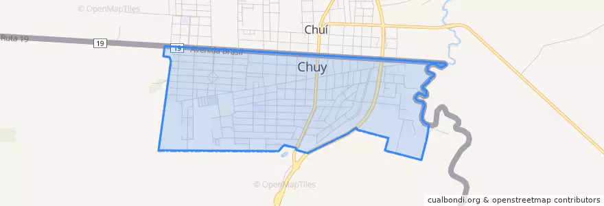 Mapa de ubicacion de Chuy.