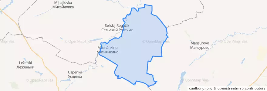 Mapa de ubicacion de Ниженский сельсовет.