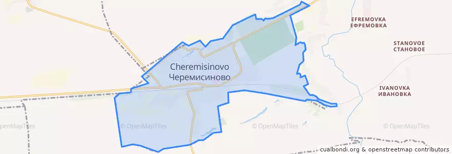 Mapa de ubicacion de городское поселение Черемисиново.
