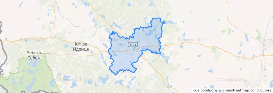 Mapa de ubicacion de Пригородная волость.