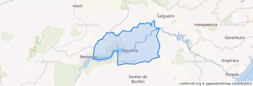 Mapa de ubicacion de Região Administrativa Integrada de Desenvolvimento do Polo Petrolina e Juazeiro.