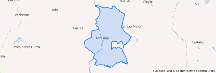 Mapa de ubicacion de Região Integrada de Desenvolvimento da Grande Teresina.