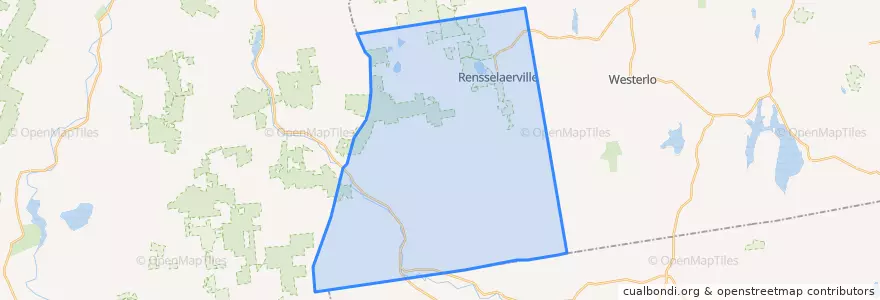 Mapa de ubicacion de Town of Rensselaerville.