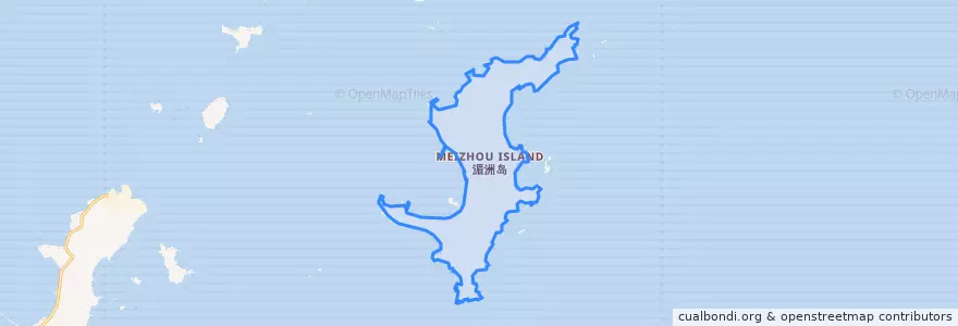 Mapa de ubicacion de Meizhou Island.