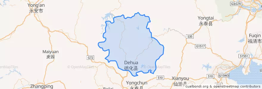 Mapa de ubicacion de 德化县.
