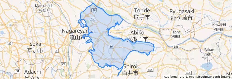 Mapa de ubicacion de Kashiwa.