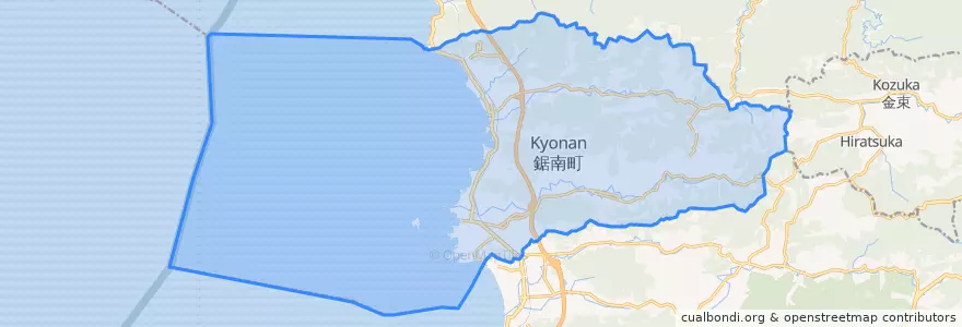 Mapa de ubicacion de Kyonan.