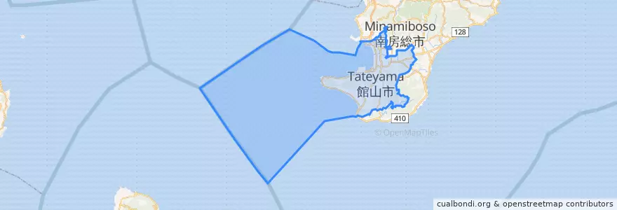 Mapa de ubicacion de 館山市.