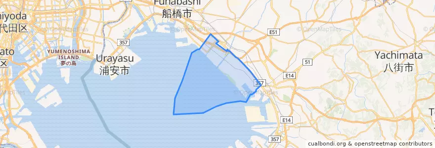 Mapa de ubicacion de 美浜区.