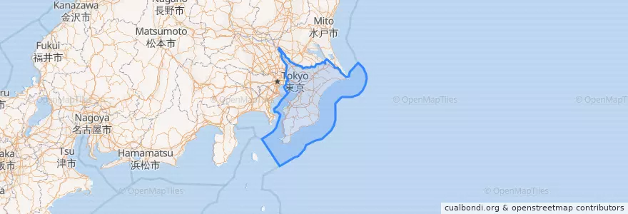 Mapa de ubicacion de 千葉県.