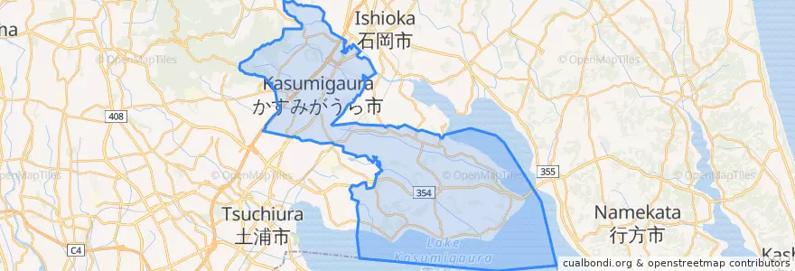 Mapa de ubicacion de かすみがうら市.