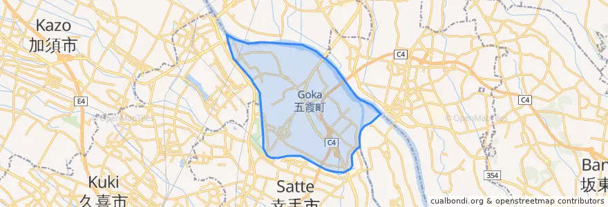 Mapa de ubicacion de Goka.