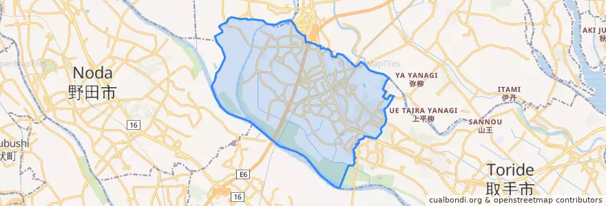 Mapa de ubicacion de 守谷市.
