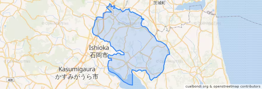 Mapa de ubicacion de 小美玉市.