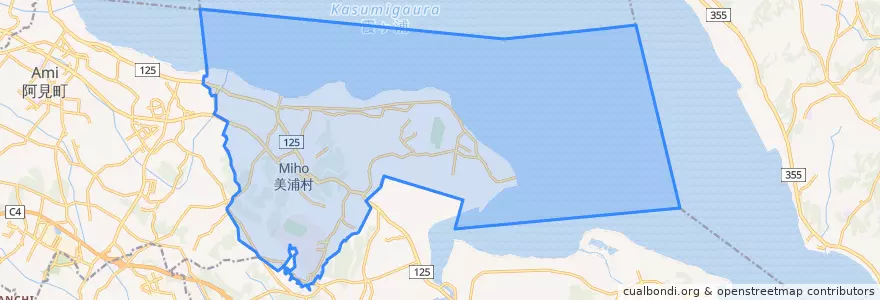 Mapa de ubicacion de 美浦村.
