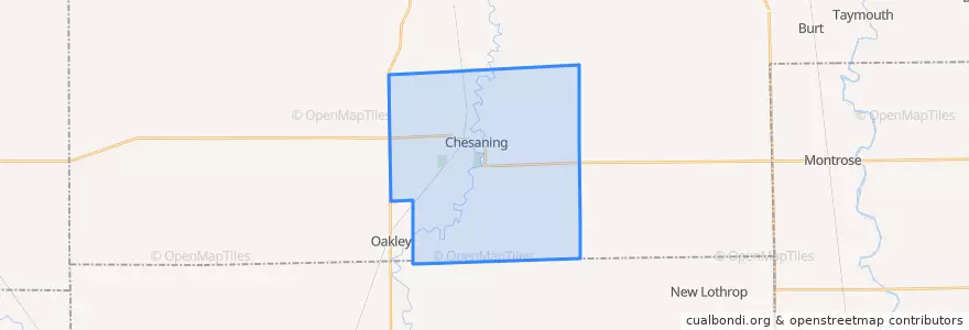 Mapa de ubicacion de Chesaning Township.