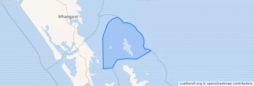 Mapa de ubicacion de Aotea Great Barrier.