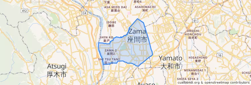 Mapa de ubicacion de Zama.