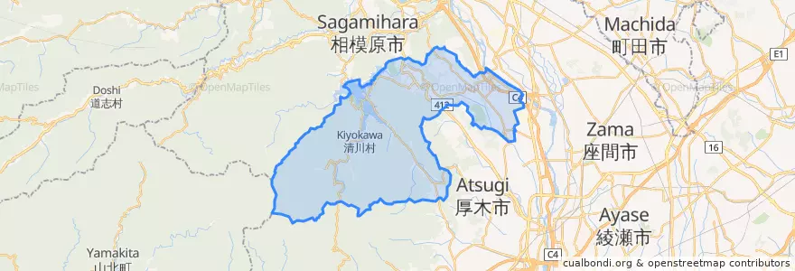 Mapa de ubicacion de 愛甲郡.