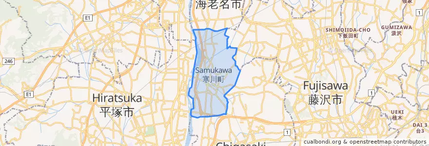 Mapa de ubicacion de 高座郡.