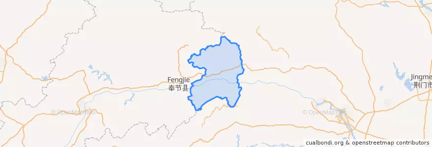 Mapa de ubicacion de Wushan County.
