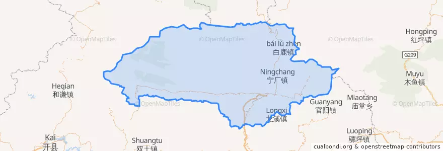 Mapa de ubicacion de 巫溪县.