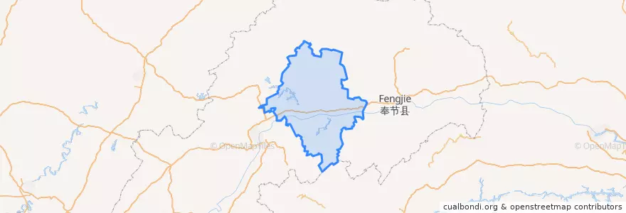 Mapa de ubicacion de Yunyang County.